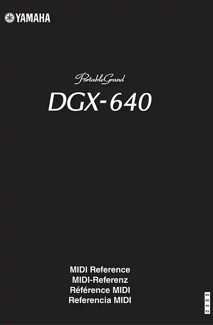 yamaha雅马哈DGX-640 MIDI Reference